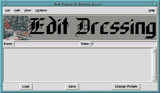 Dressing Editor Screen
