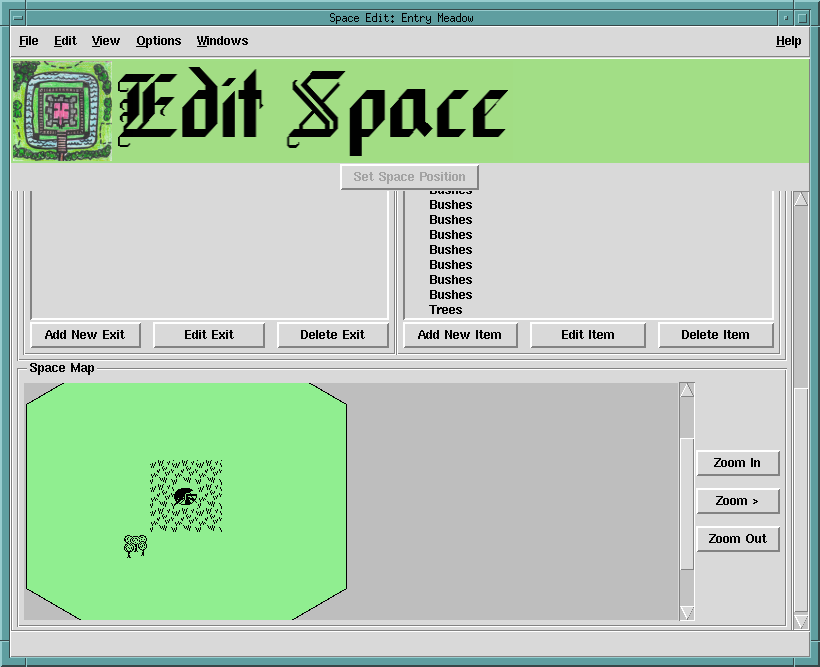 V3 Space Editor Screen