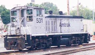AlbRen-MDay-2001-9 Amtrak No. 531, an alternitive view (after pulling off the Road Railers)