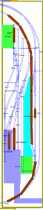 Figure 13: Train at Bench Station, freight dropped behind the turnout.