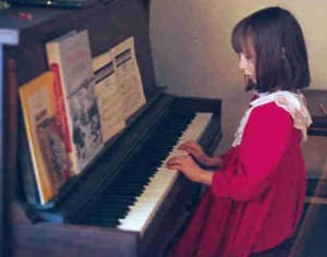 Celeste Playing the piano