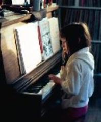 Celeste Playing the piano