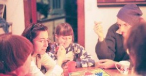 Celeste Playing Chinese Checkers