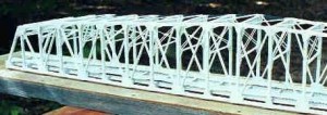 Completed bridge,Left End Closeup showing brace detail