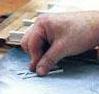 Floor, Step 3: sanding knife cuts