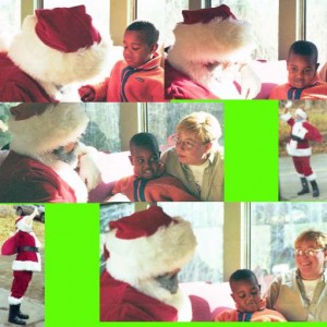 Skylar with Santa 1999
